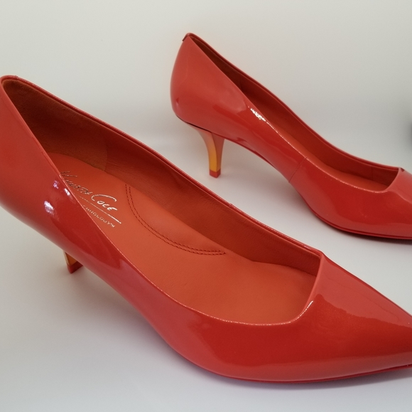 Kenneth Cole Red Pearl Metallic Patent Pump - Picture 5 of 5